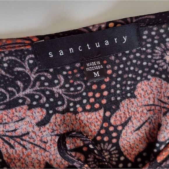 Sanctuary Scarlet Billow Long Sleeve Blouse - M - Picture 8 of 11